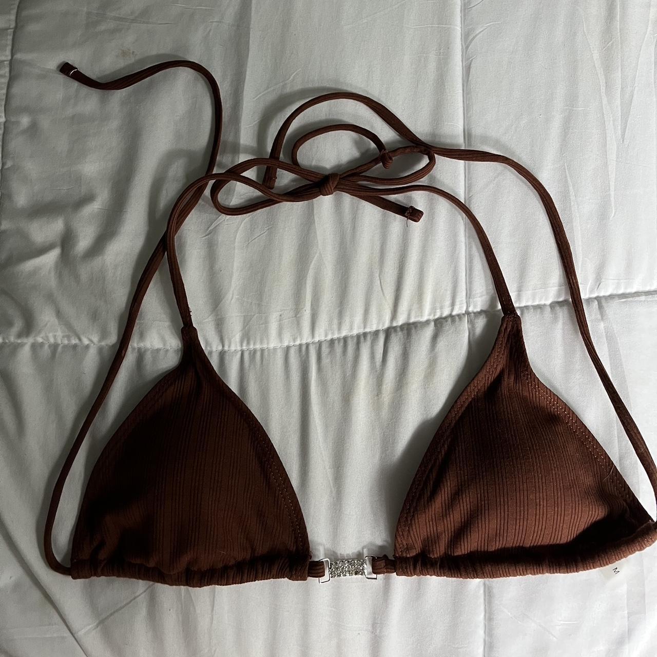 Brown Shein bikini top Depop