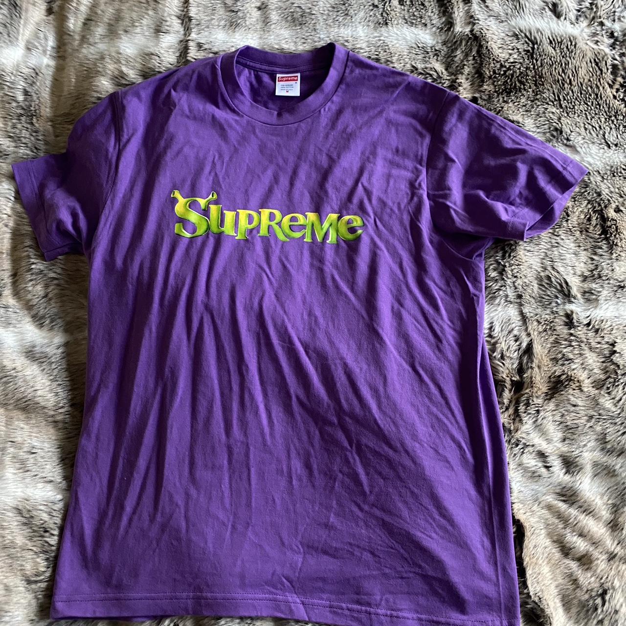 Supreme x shrek tee, size M almost perfect condition... - Depop