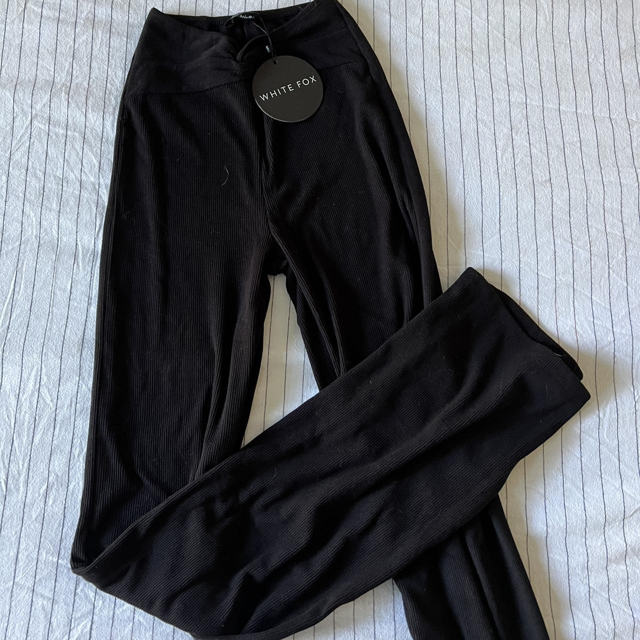 Princess Polly Women's Black Trousers | Depop