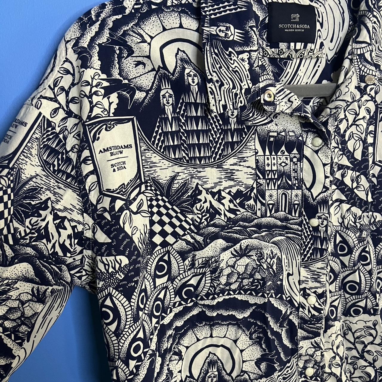 “Scotch & Soda” タイダイプリントコットンTシャツ NavyBlue Scotch & Soda T-Shirt