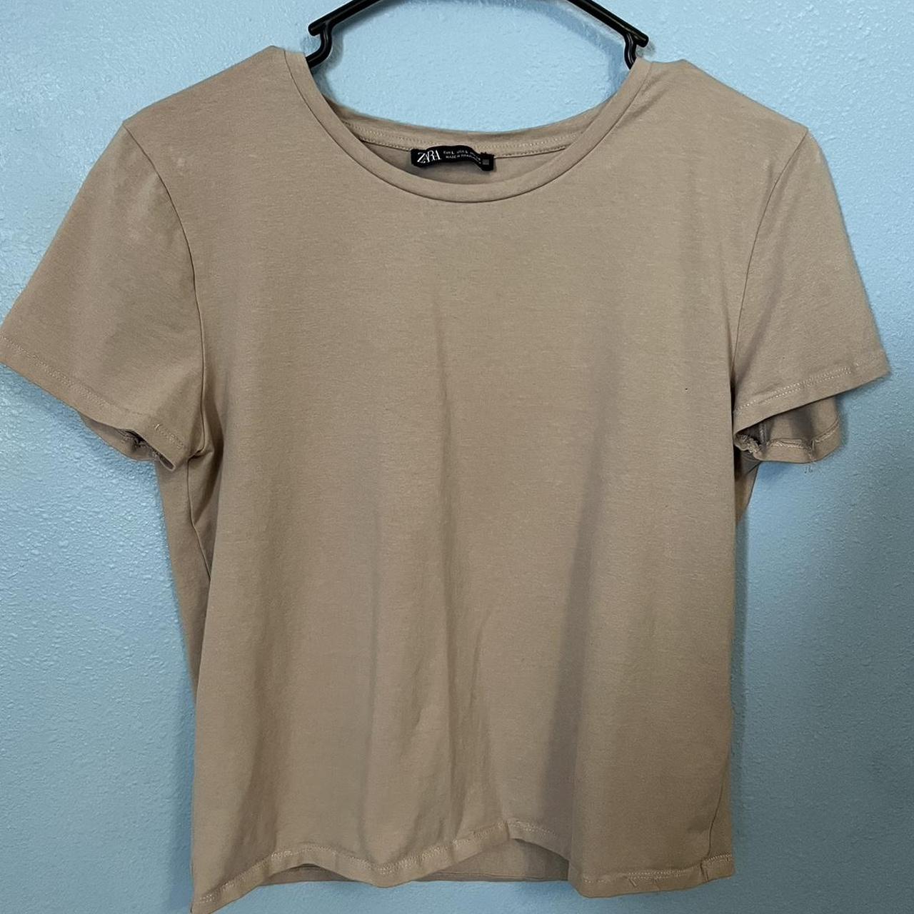 Zara Women's Tan Shirt Depop