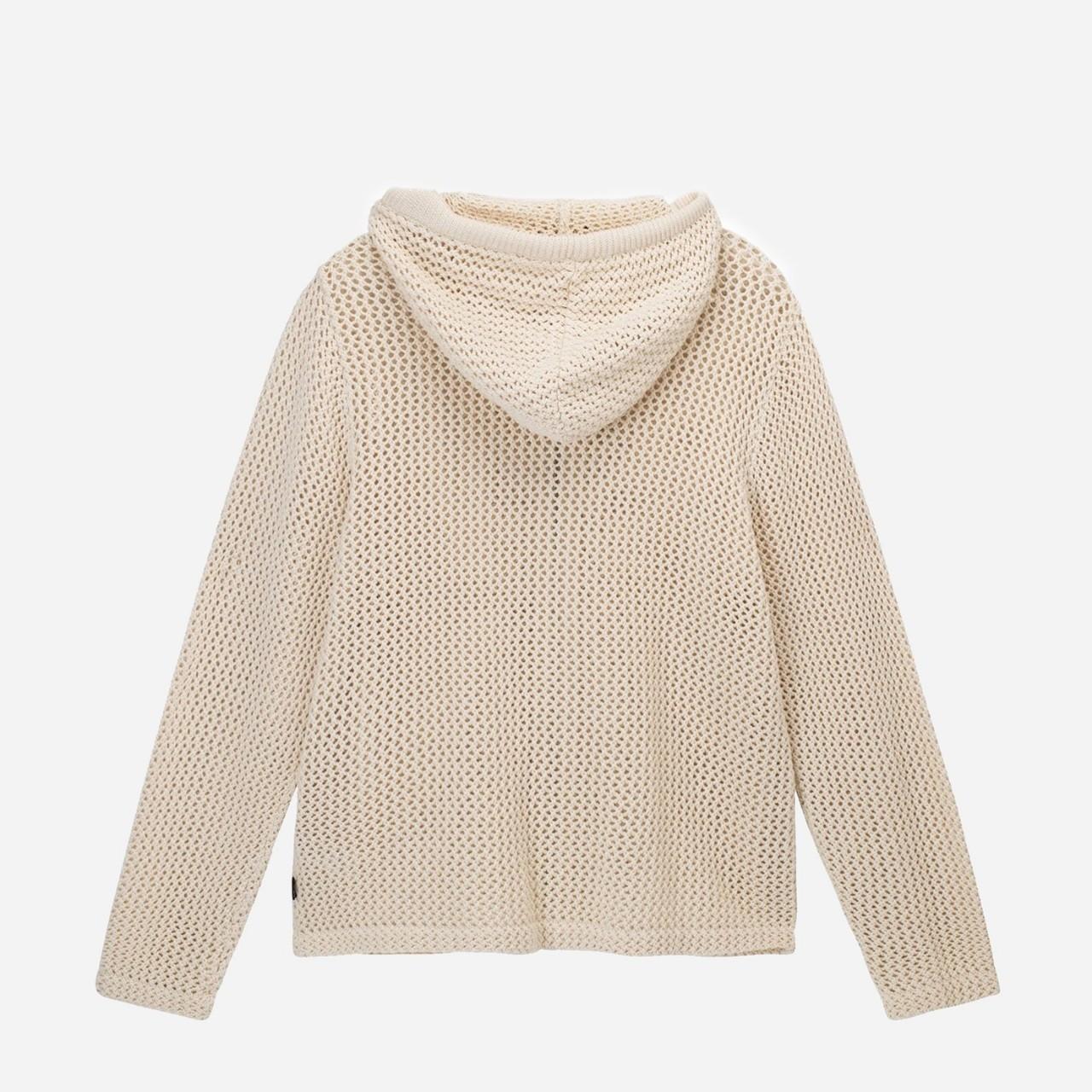stüssy mesh zip hoodie in natural colour For Summer | Depop