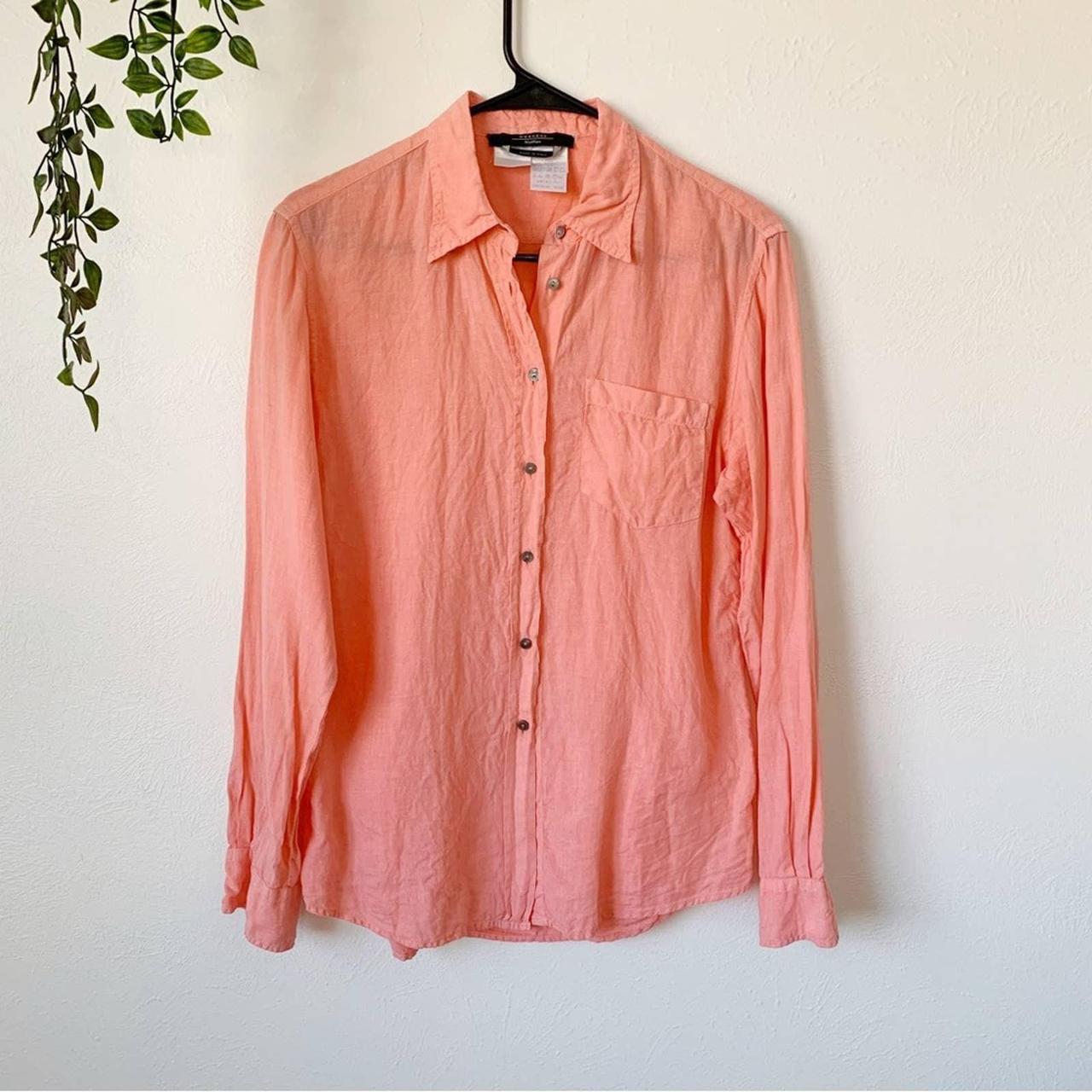 Max Mara Women's Pink and Orange Blouse