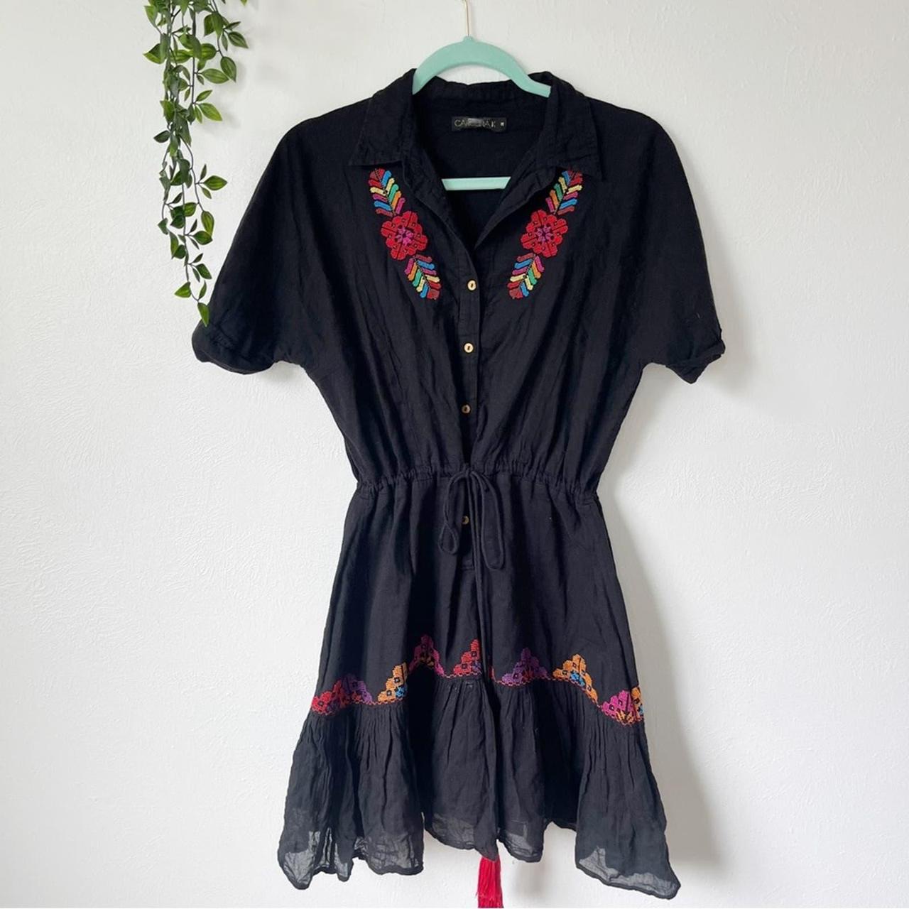 Carolina K Natalie Embroidered Shirt Dress Excellent Depop