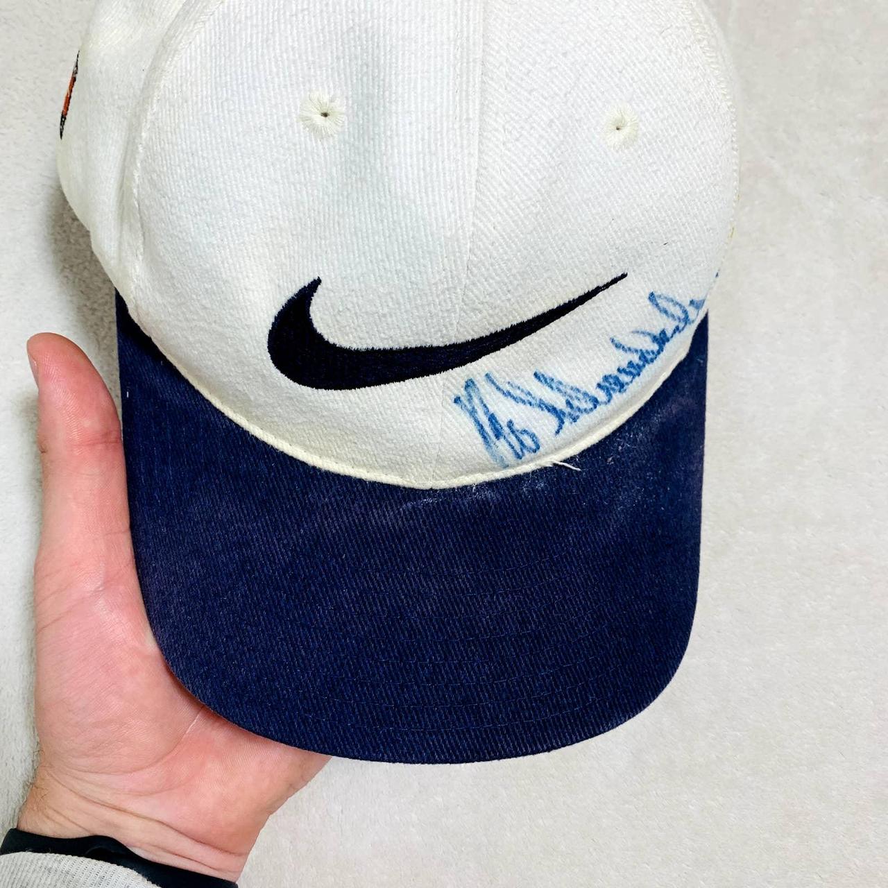 Rare Vintage NIKE Michigan Wolverines Swoosh Snapback Hat Cap 90s