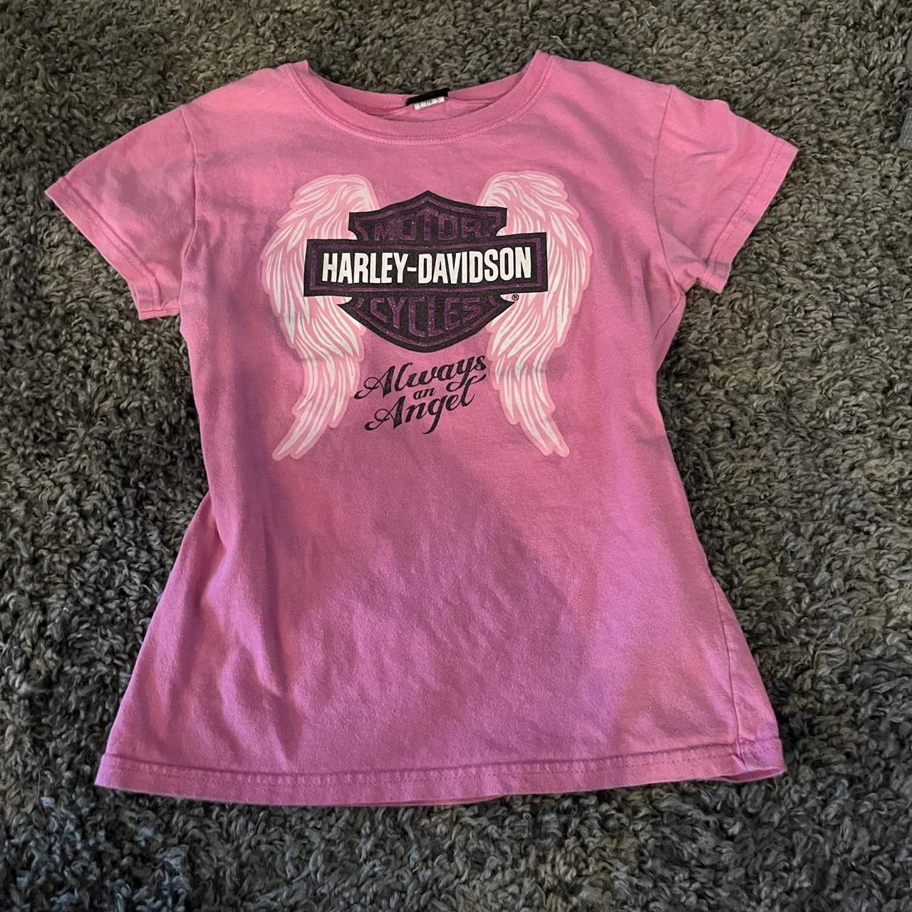 vintage pink harley davidson shirt