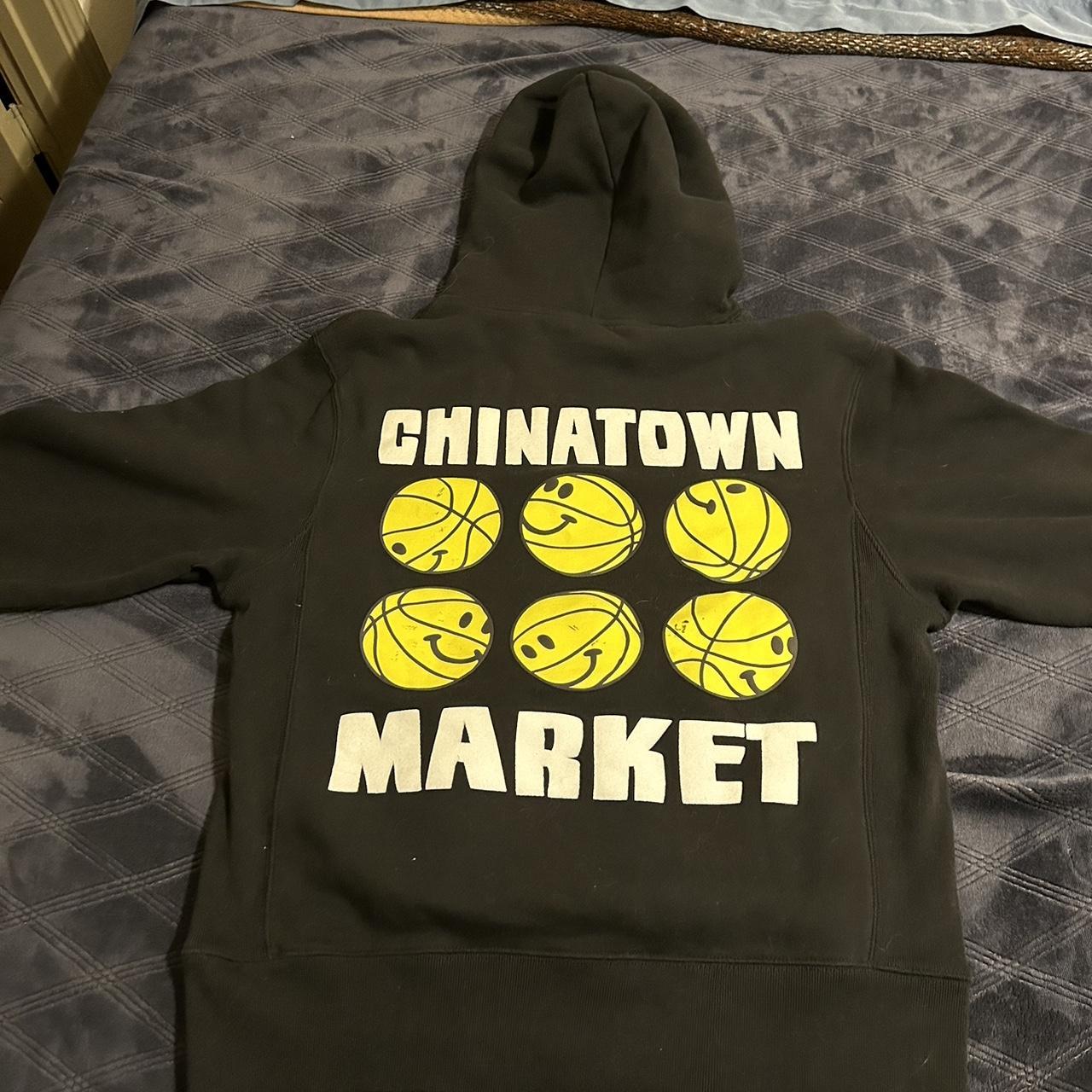 MARKET CHINATOWN ARC PUFF HOODIE | Light grey Men's Hooded