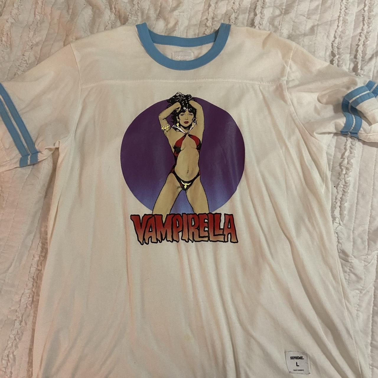 Supreme Vampirella football tee. Size large but - Depop