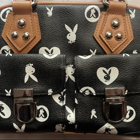 Playboy monogram black & white bag New without tags - Depop