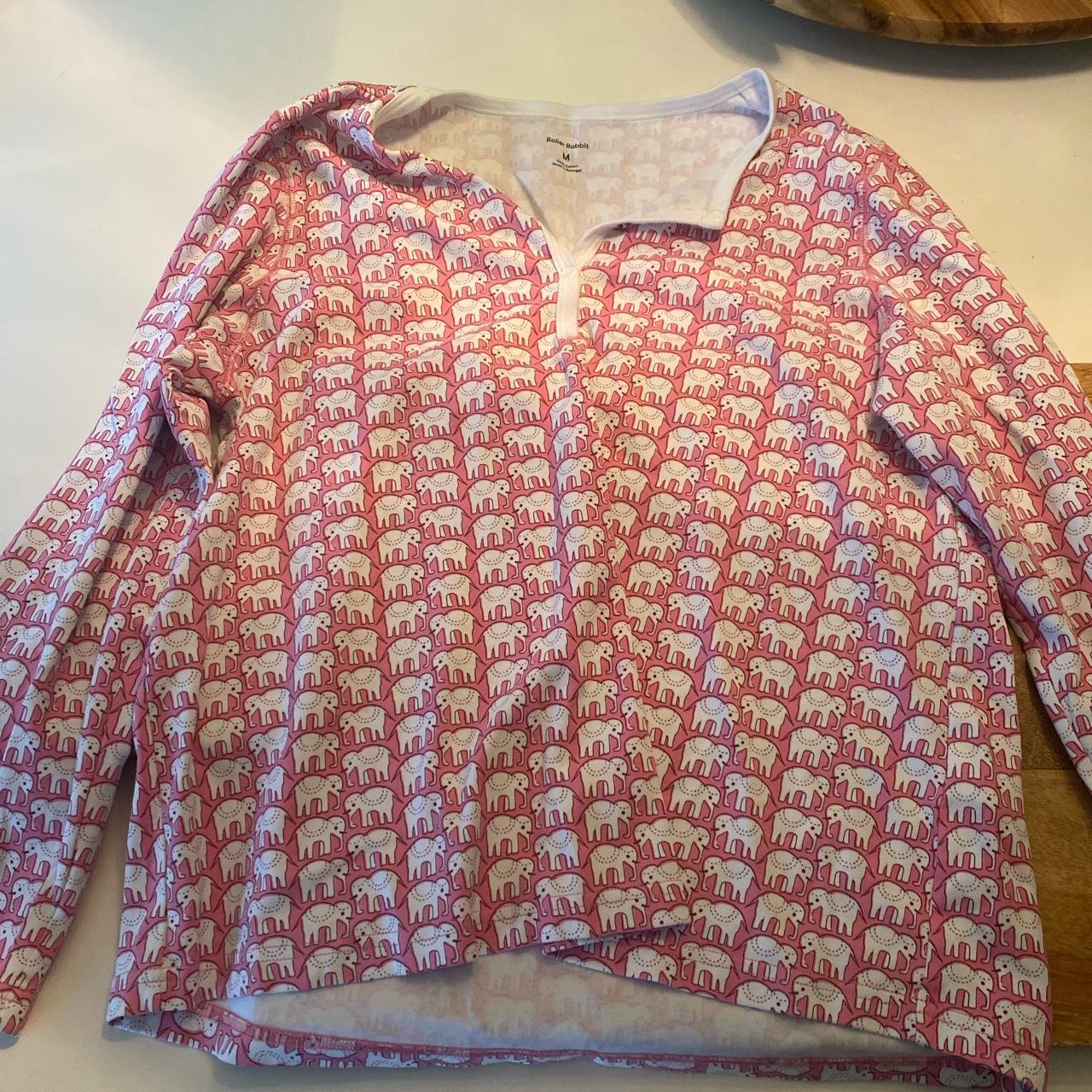 Roller Rabbit Women's Pink Pajamas Depop