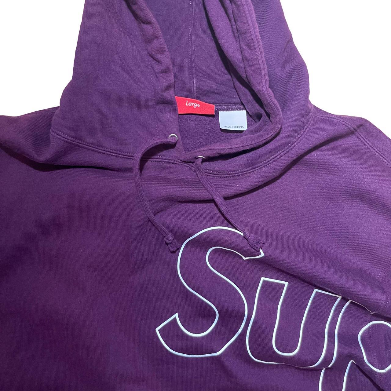 Supreme Reflective Hooded Sweatshirt Eggplant... - Depop