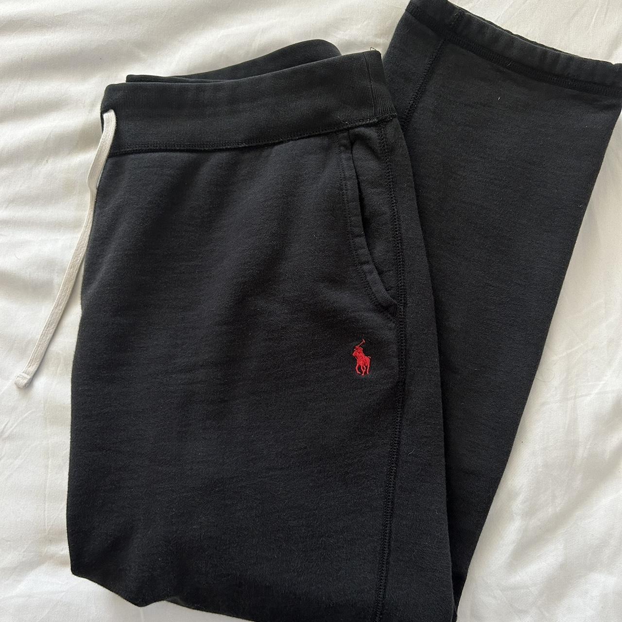 Polo Ralph Lauren Men's Black and Red Joggers-tracksuits | Depop