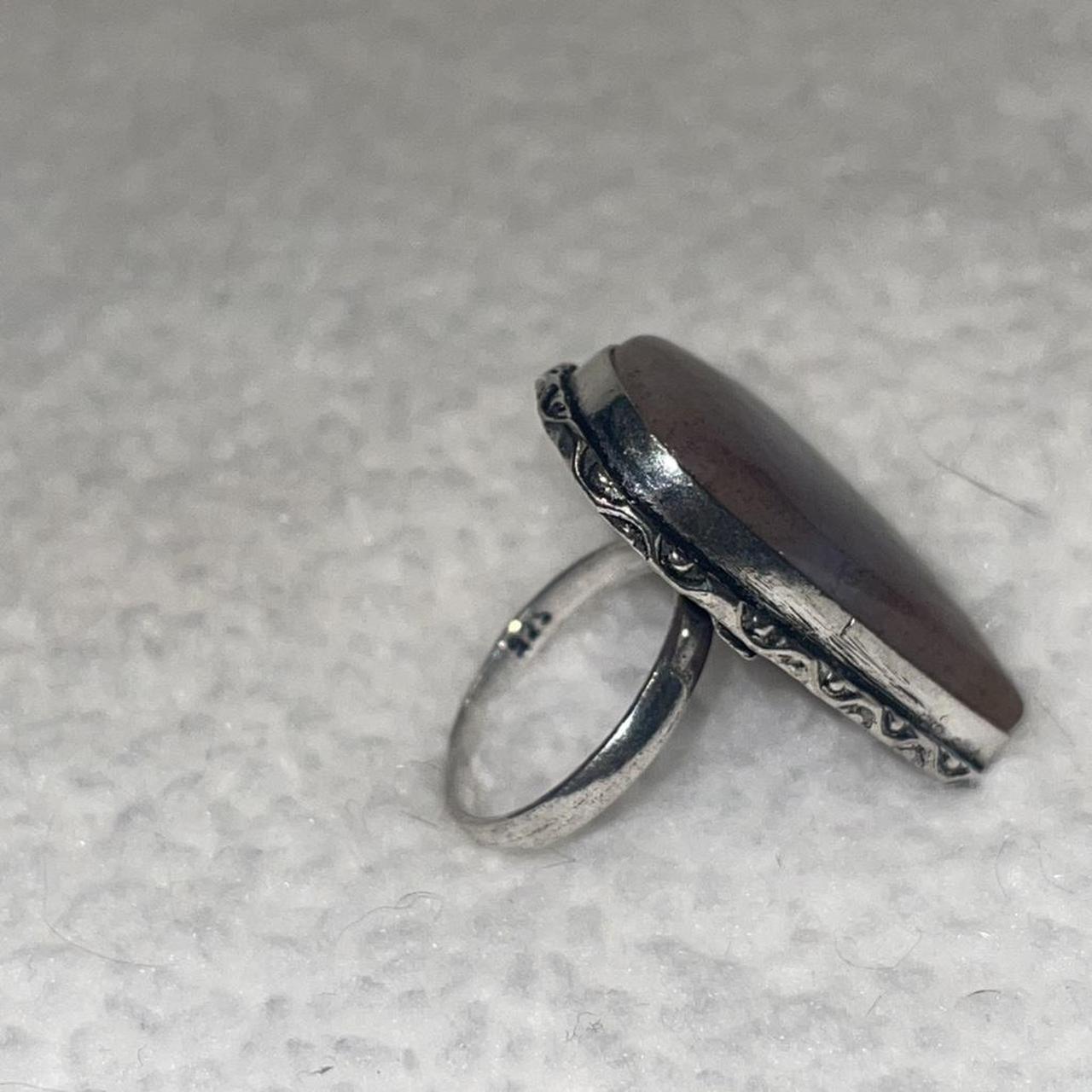 Women's Ring - Silver/Multi – Orca agate ring wit… - image 3