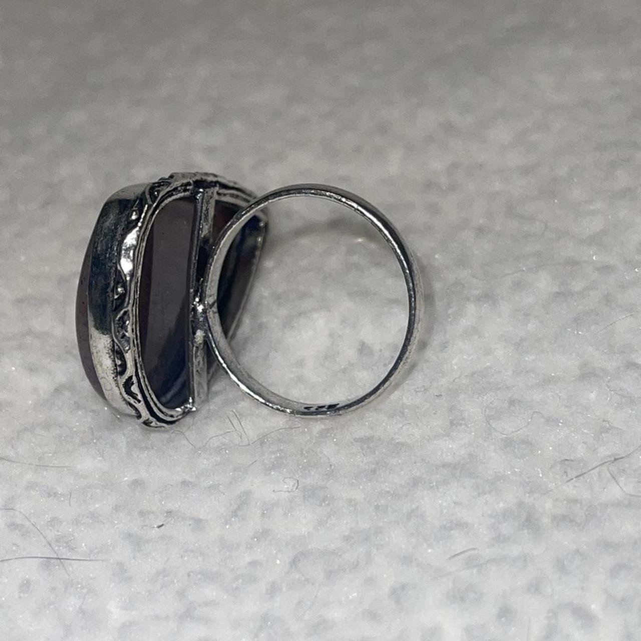 Women's Ring - Silver/Multi – Orca agate ring wit… - image 4