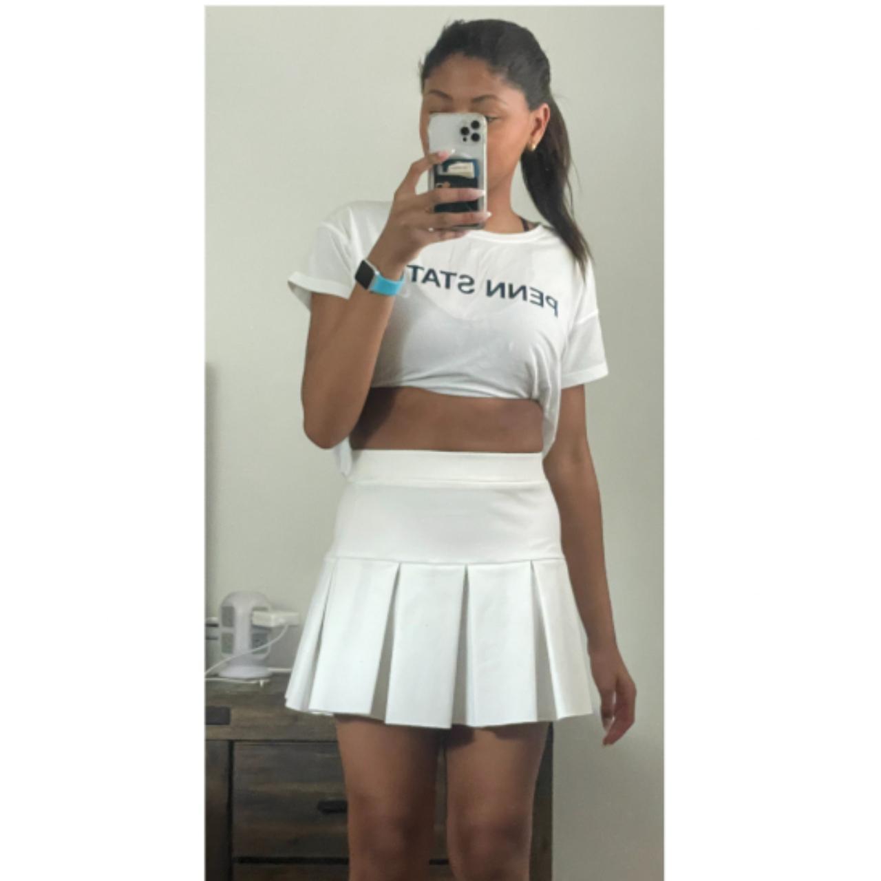 Lioness Women's White Skirt Depop