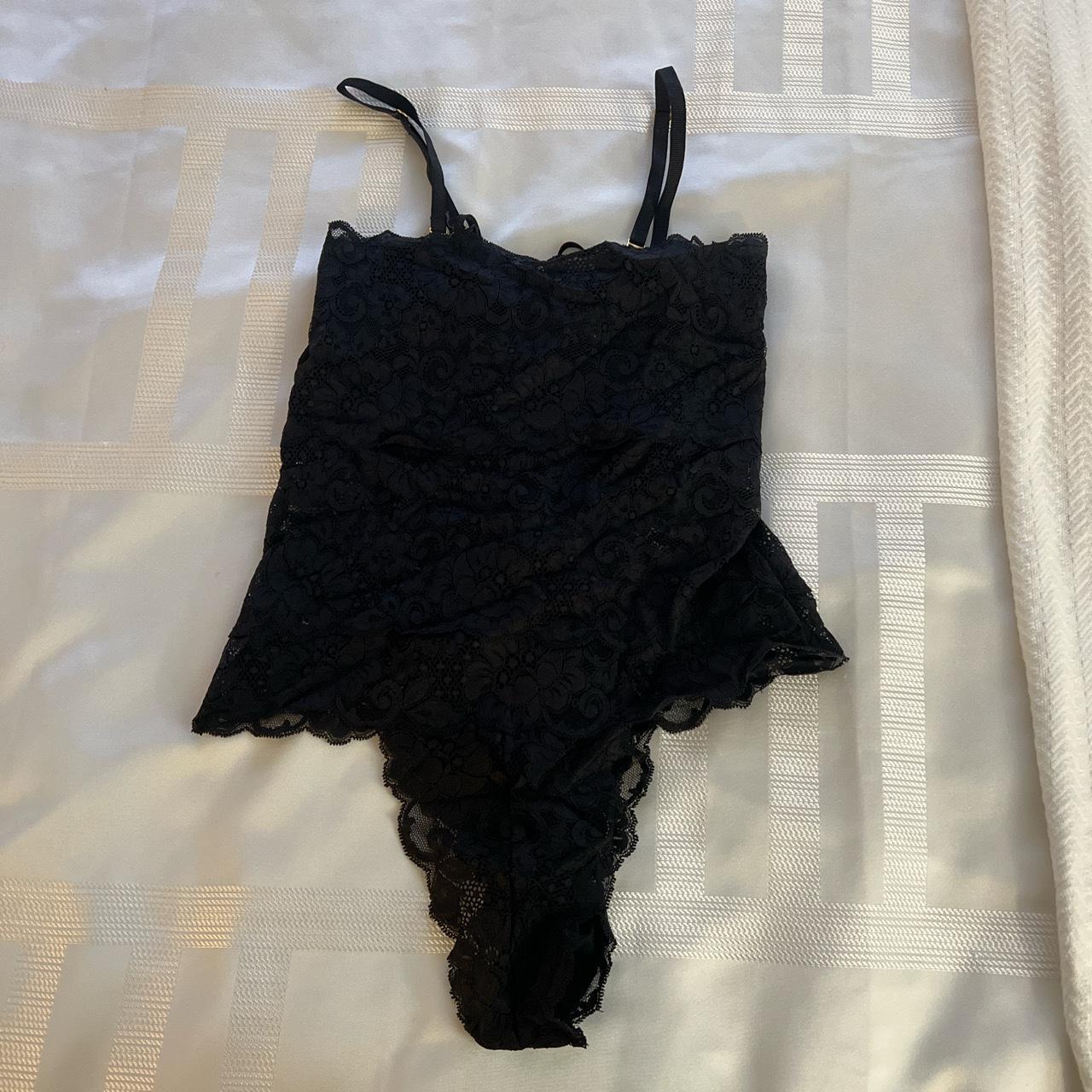 Black Lace Body Suit Depop