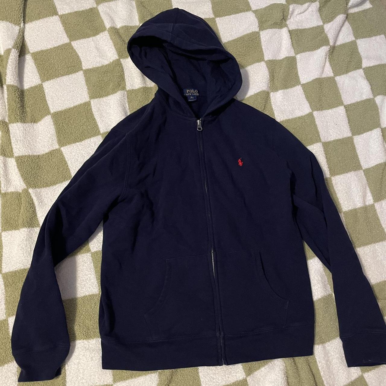 Polo Ralph Lauren kids navy zip up jacket Size:... - Depop