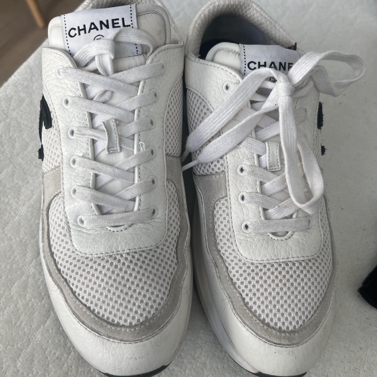 Chanel discount sneakers blanche