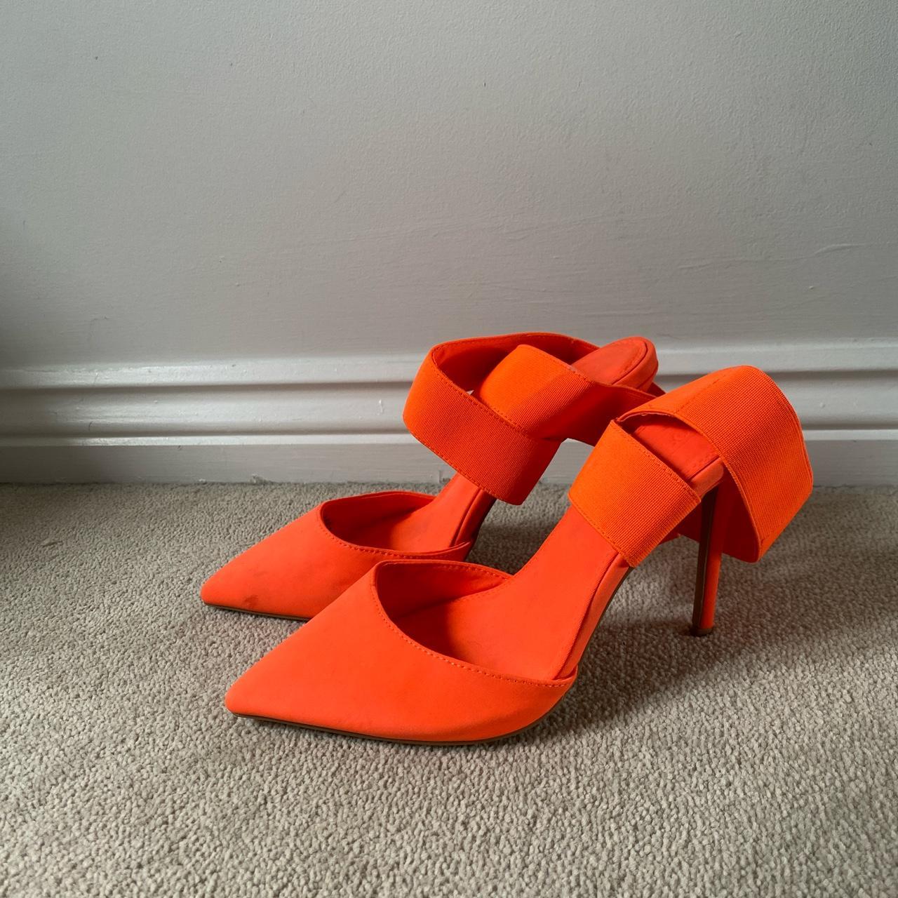 asos orange heels