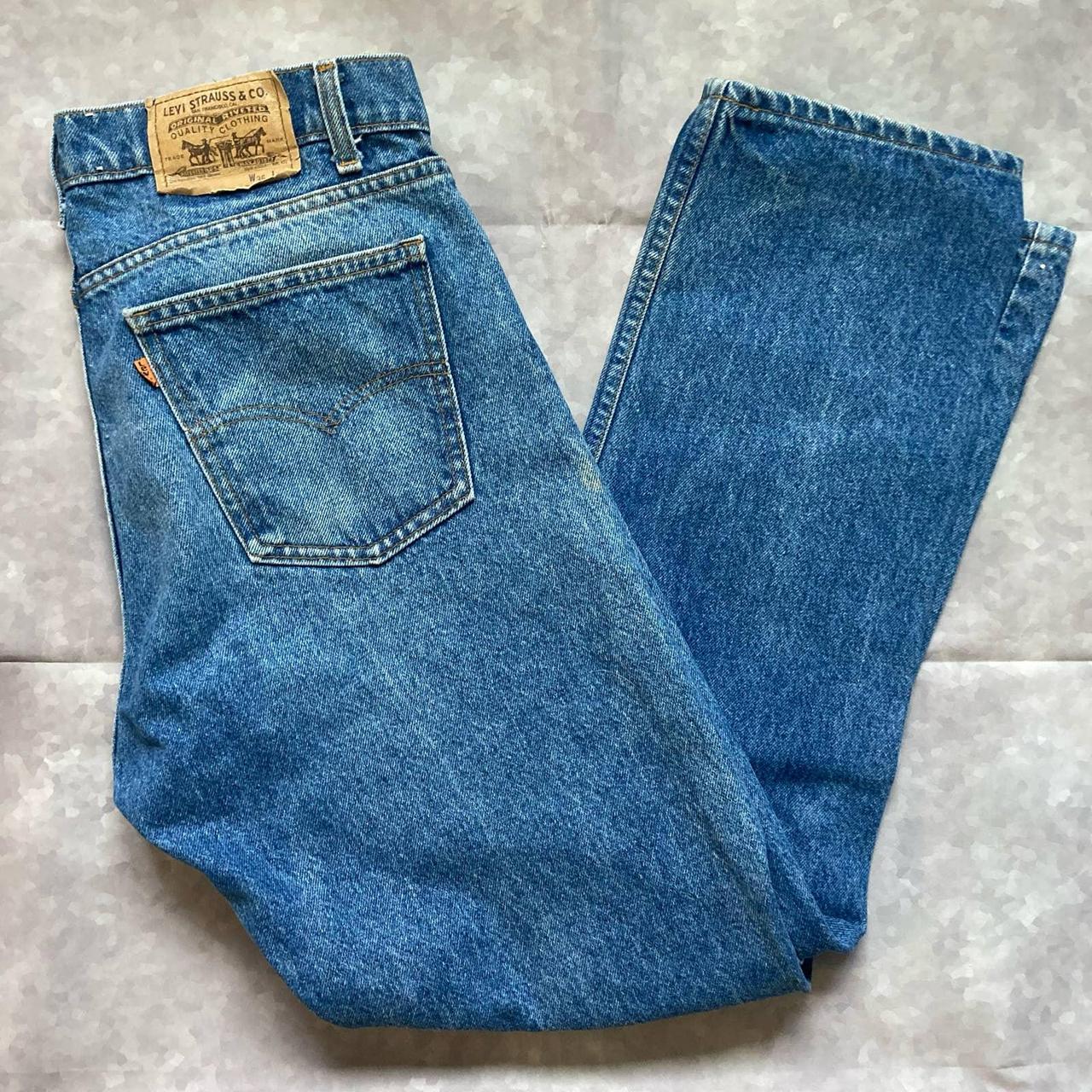 Vintage Levis 505s Orange Tab Jeans Made In USA... - Depop