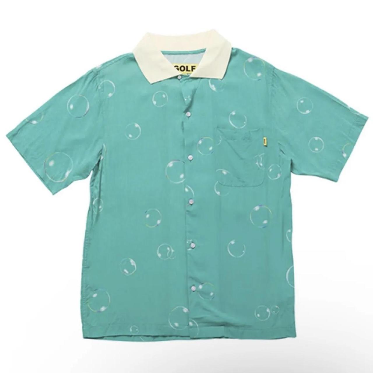 GOLF WANG Blue Rayon Shirt. Bubble print with | Depop
