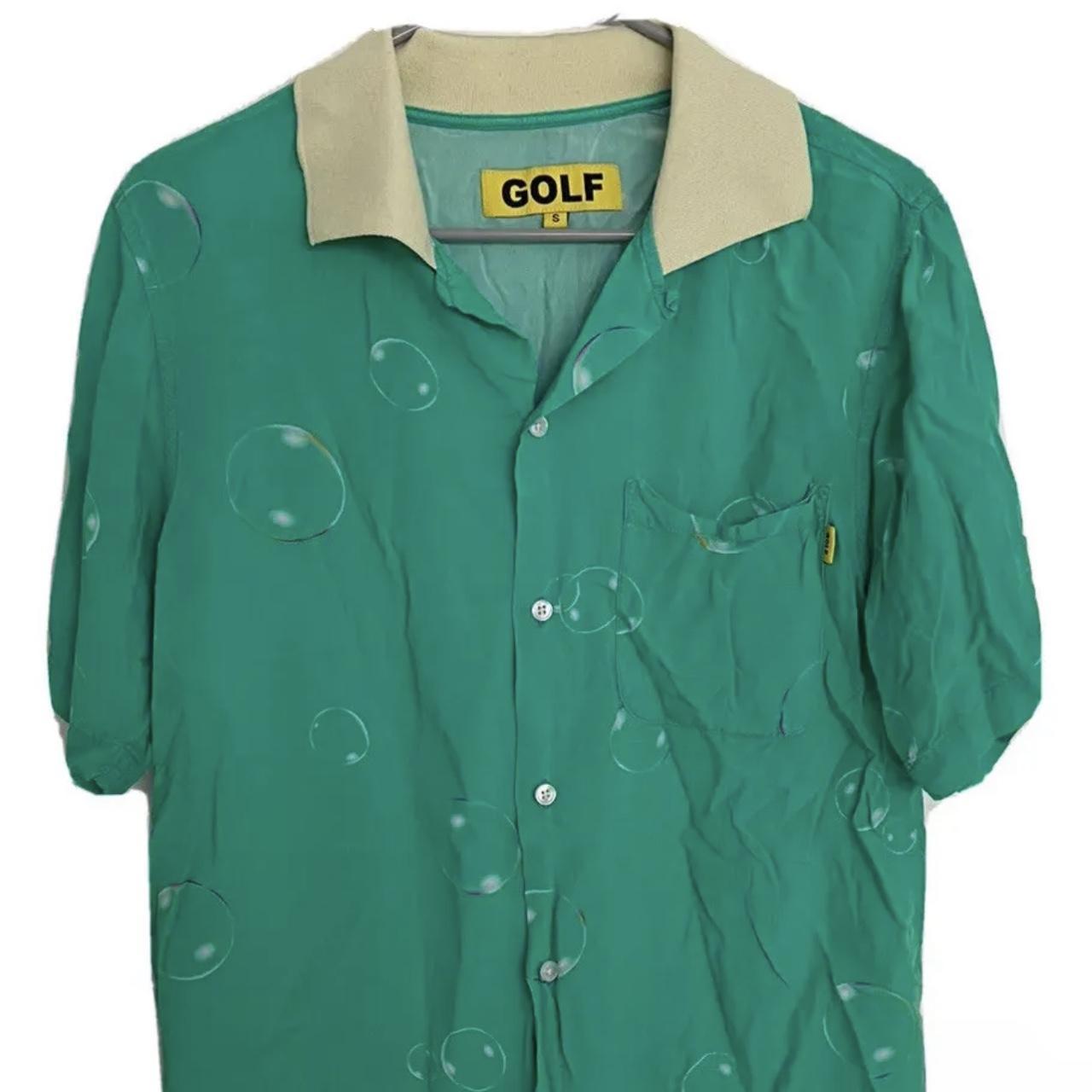 GOLF WANG Blue Rayon Shirt. Bubble print with | Depop