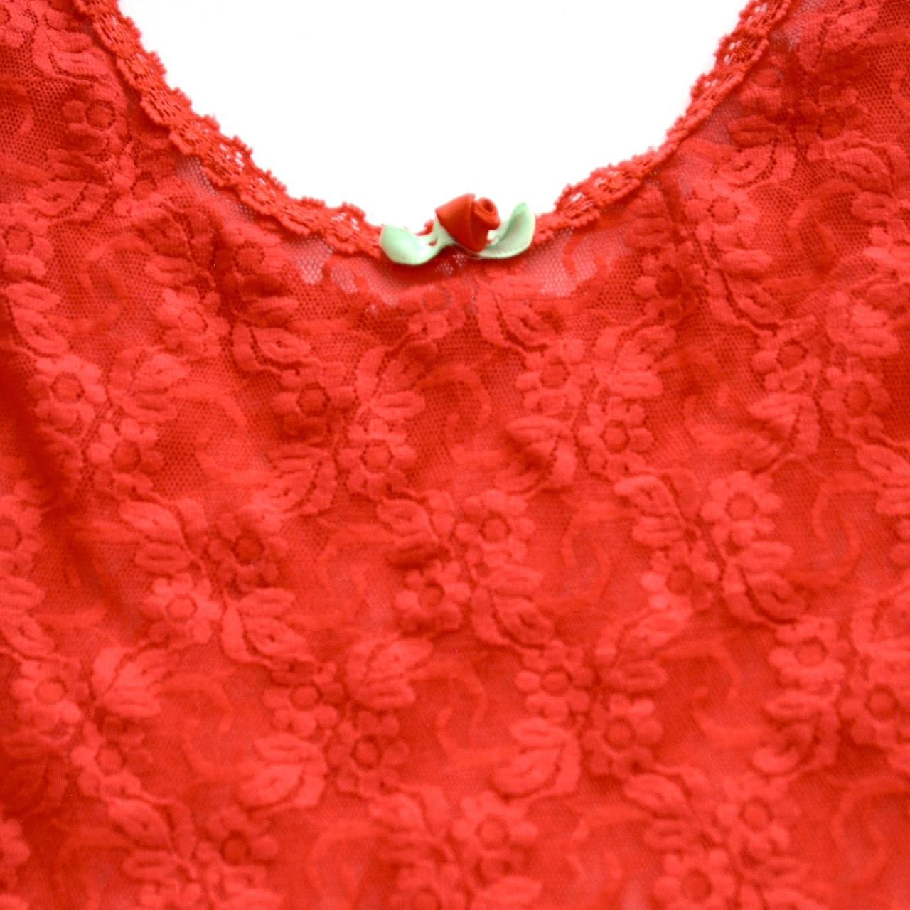 Vintage Women's Bodysuit - Red - M – 80s BOMBSHEL… - image 3