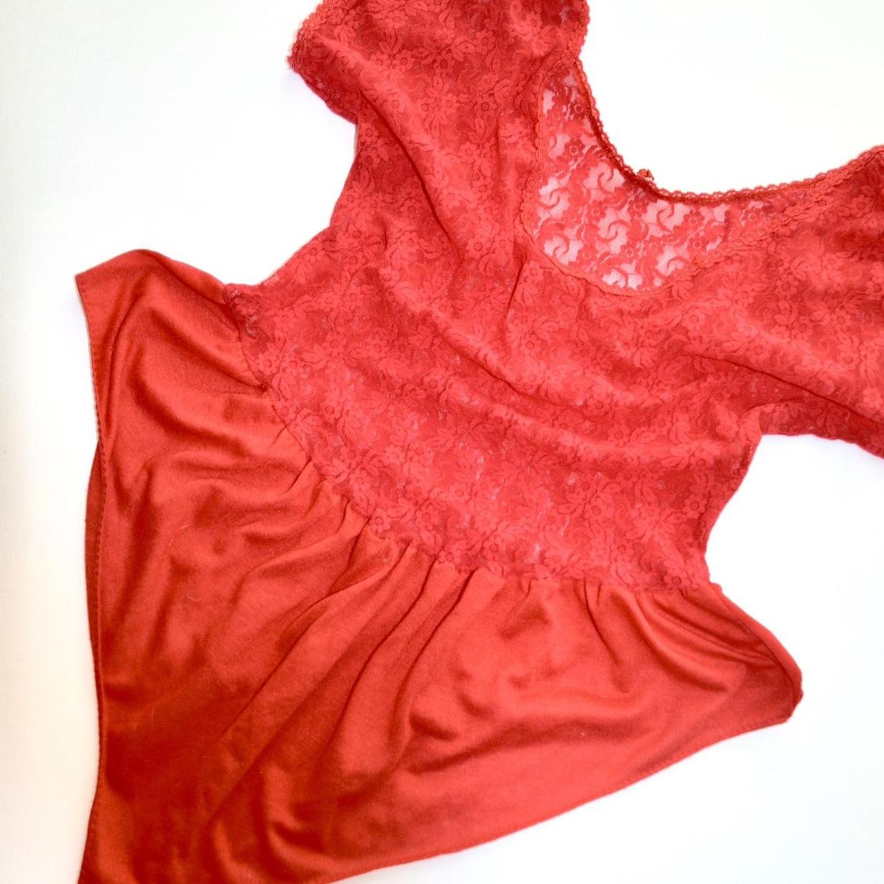 Vintage Women's Bodysuit - Red - M – 80s BOMBSHEL… - image 6
