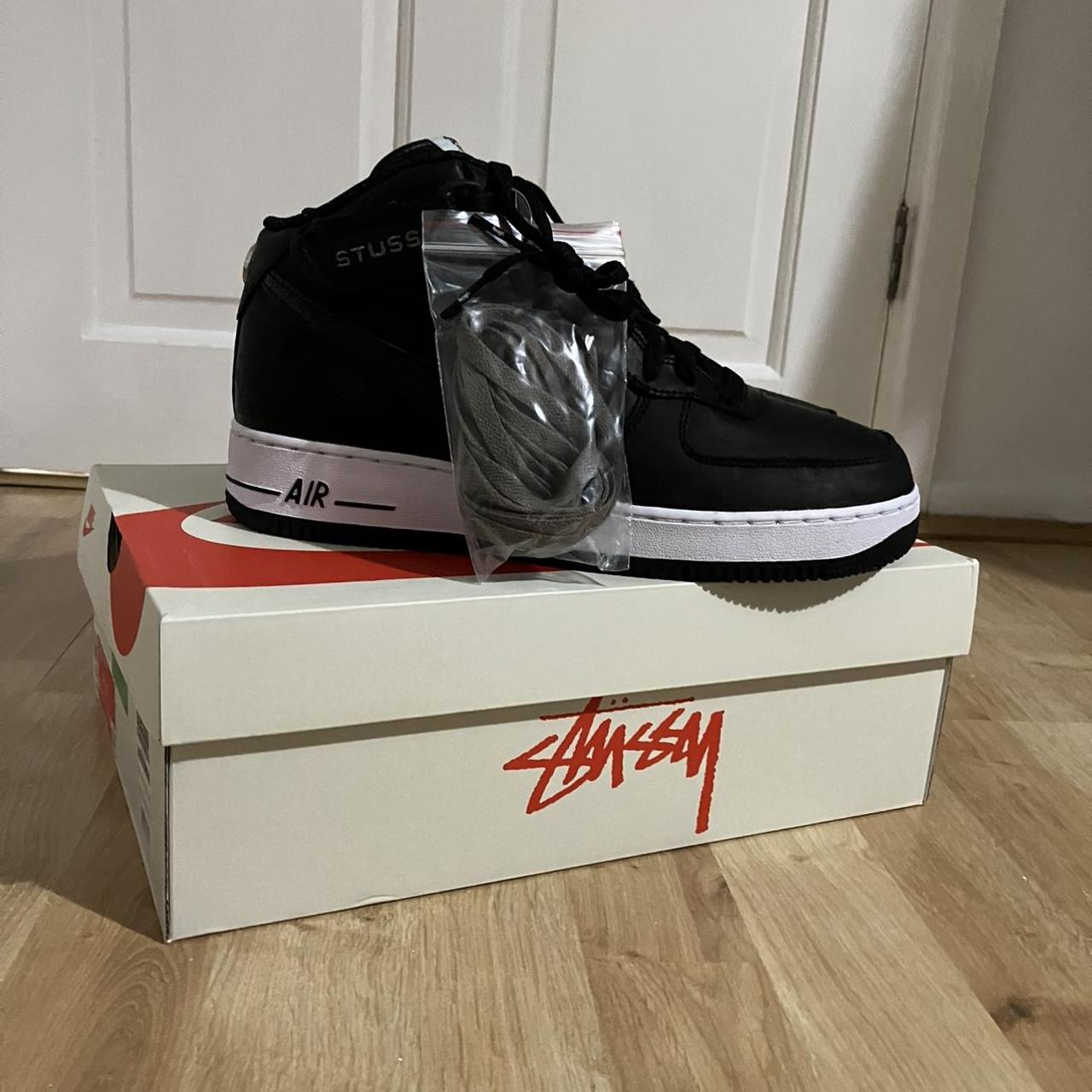 stüssy x nike air force 1 in black