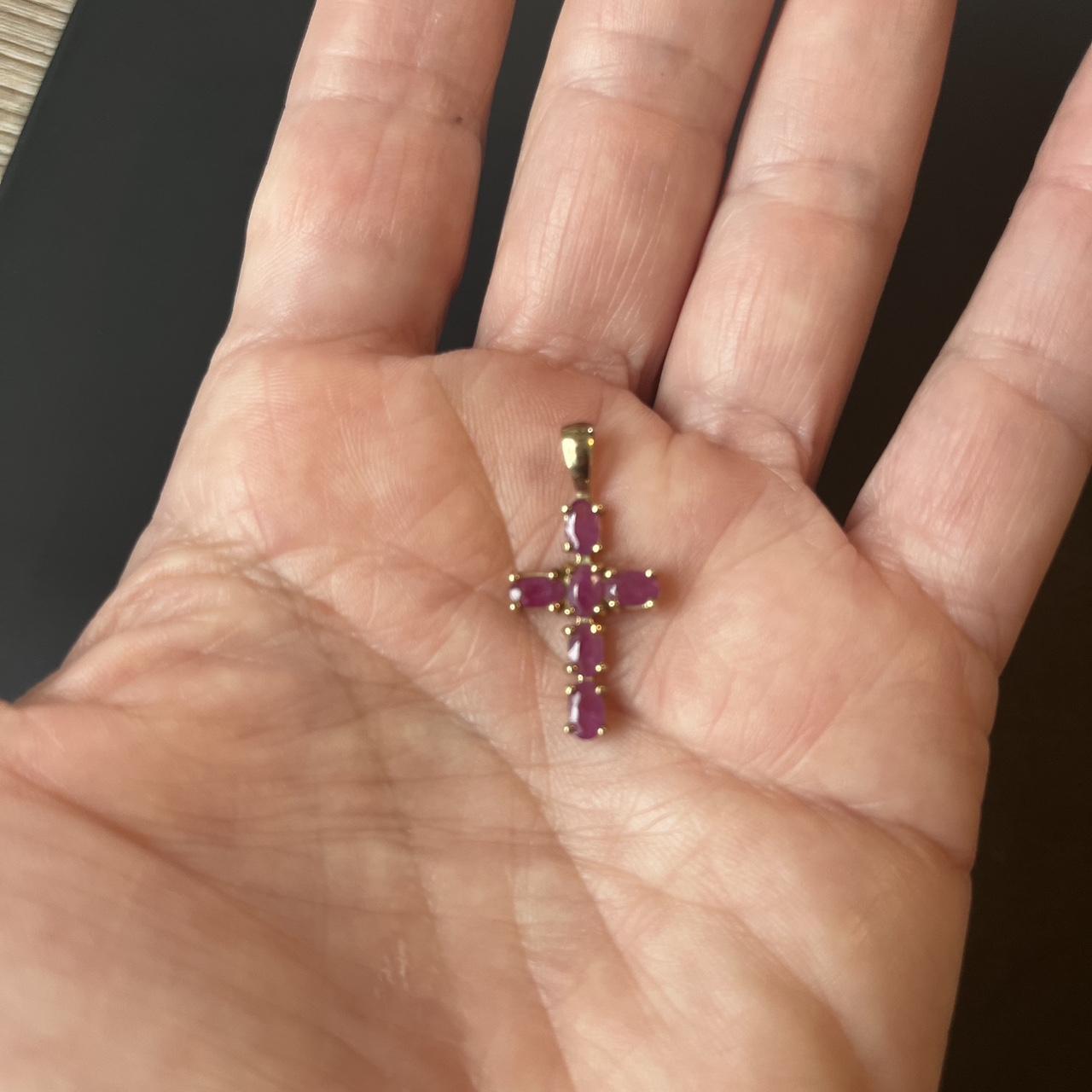 Women's Brooch - Purple/Multi – Simulated Ruby St… - image 1