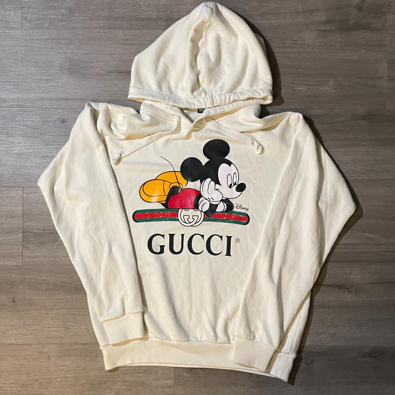 Gucci mickey discount mouse hoodie white