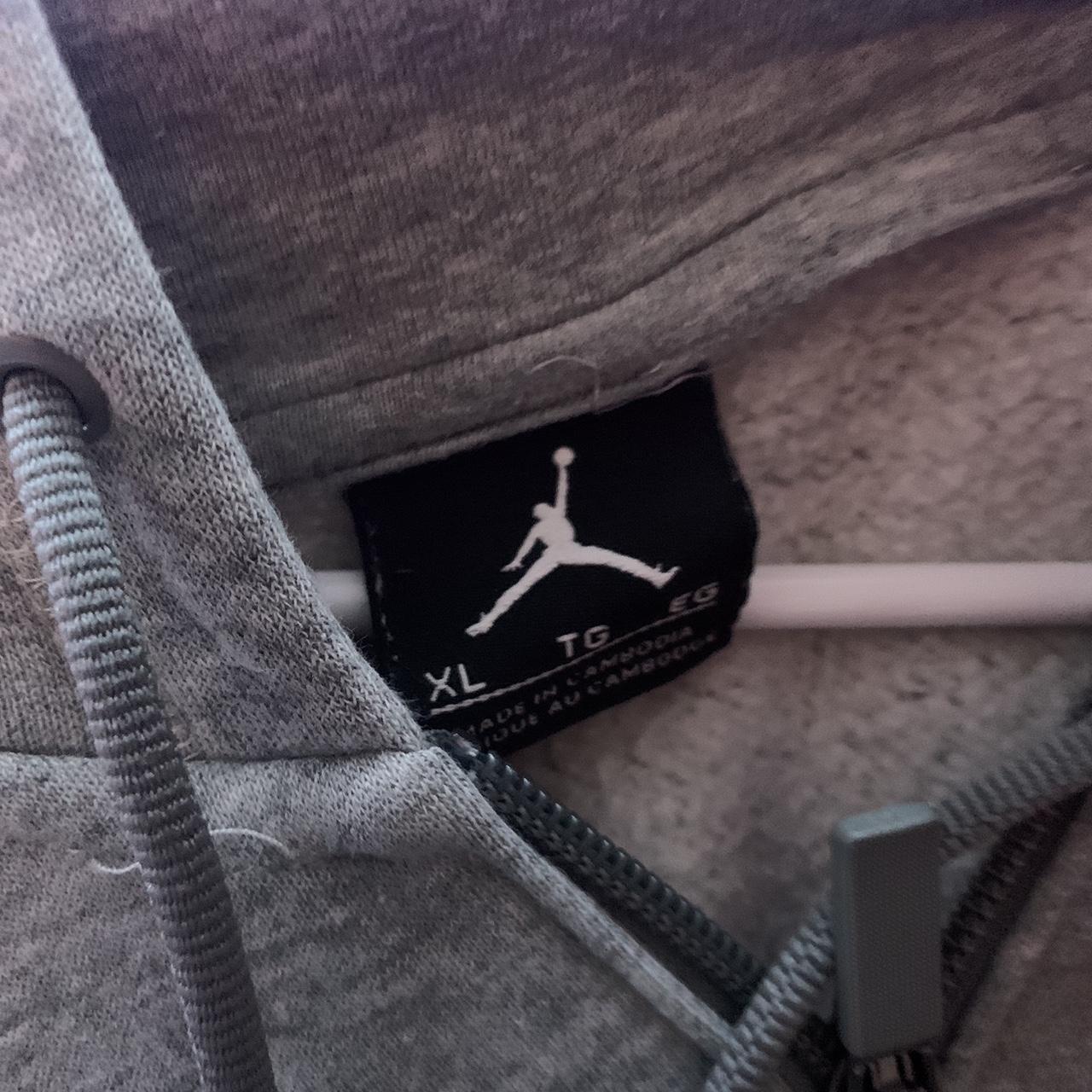 grey and white jordan hoodie