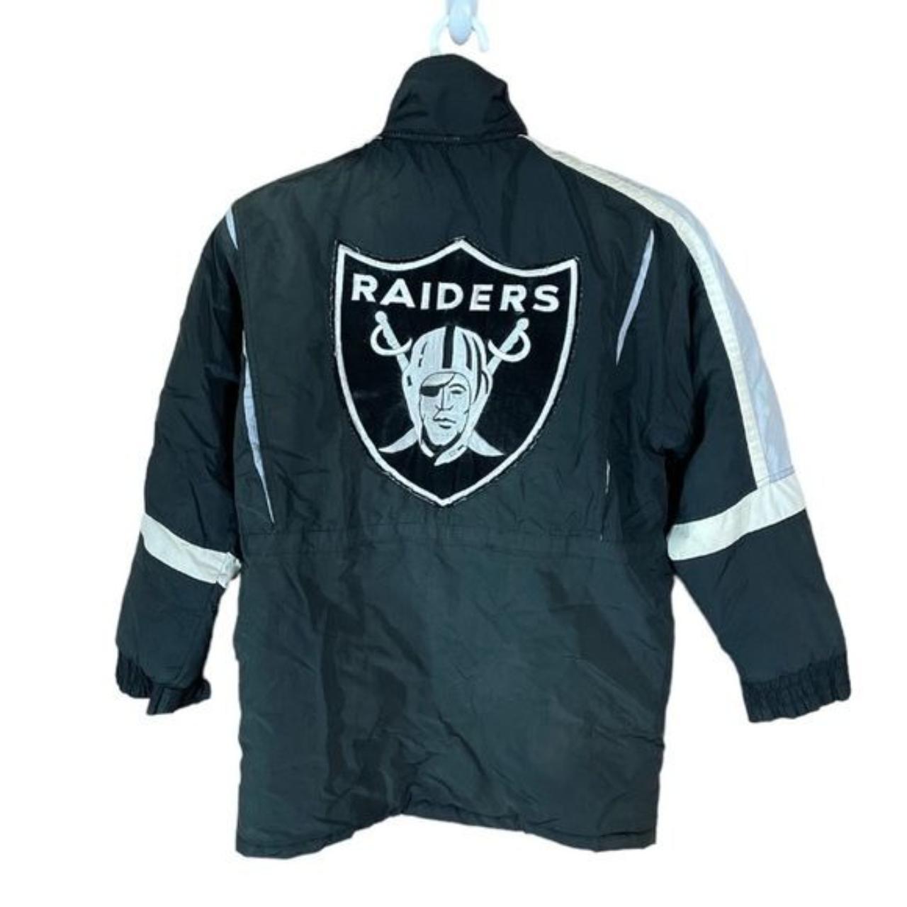 Vintage NFL Oakland Raiders Jacket w Arm and Back - Depop