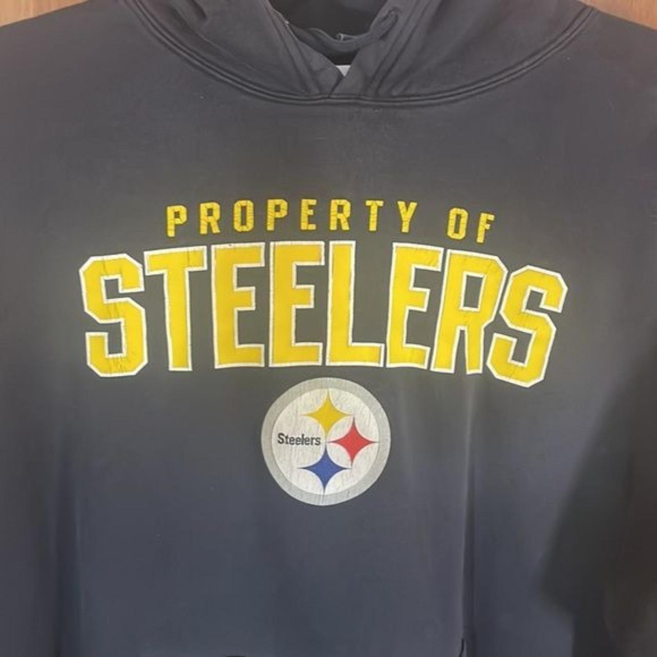 Reebok Mens NFL Football Pittsburgh Steelers Hoodie Hooded Sweatshirt,  Black 