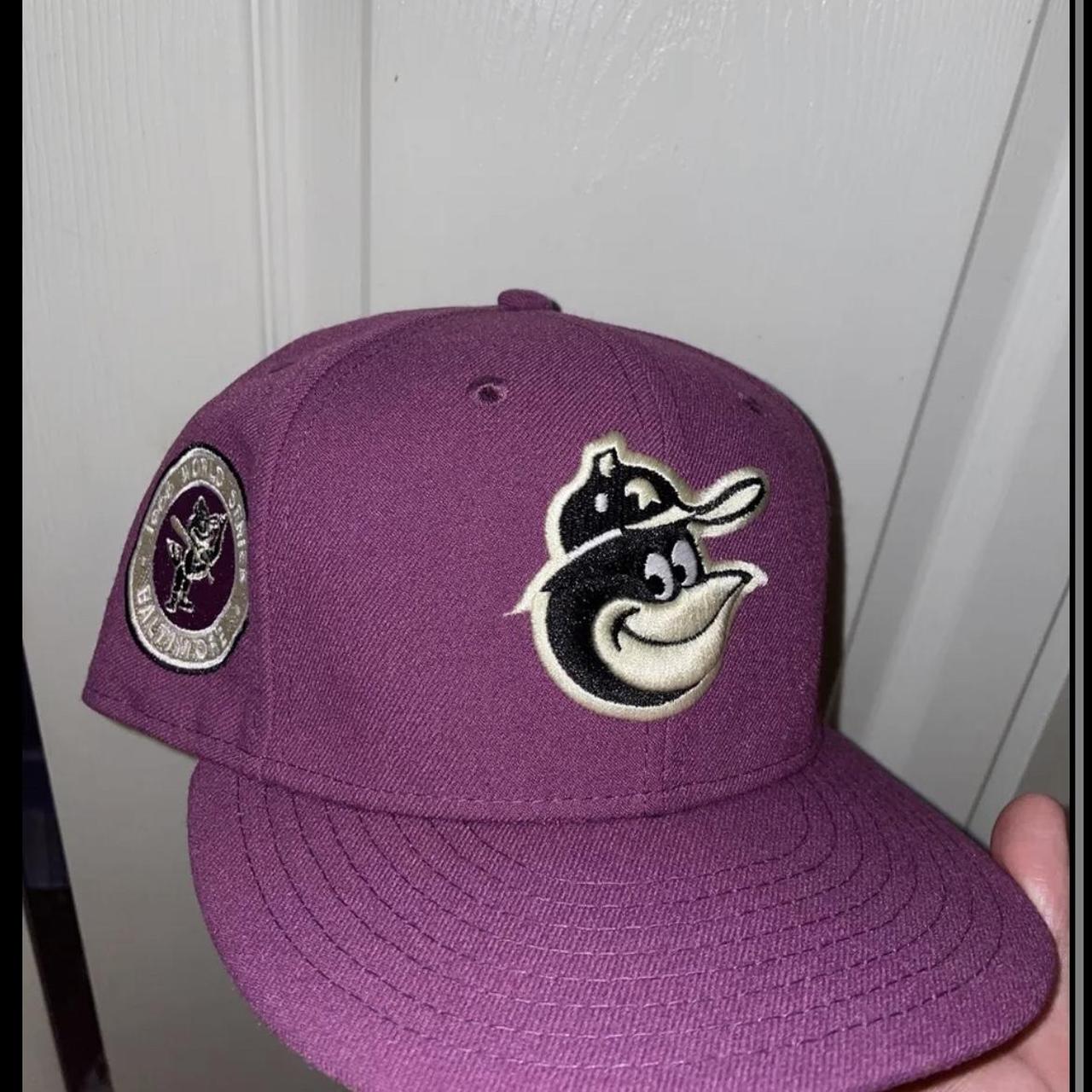 New Era 59Fifty MLB Baltimore Orioles Purple Fitted - Depop