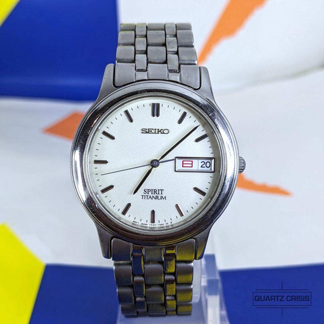 1995 Seiko Spirit Titanium Quartz Day Date Depop