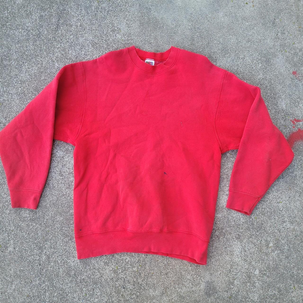 vintage heavey fruit of the loom sweater in a mens... - Depop