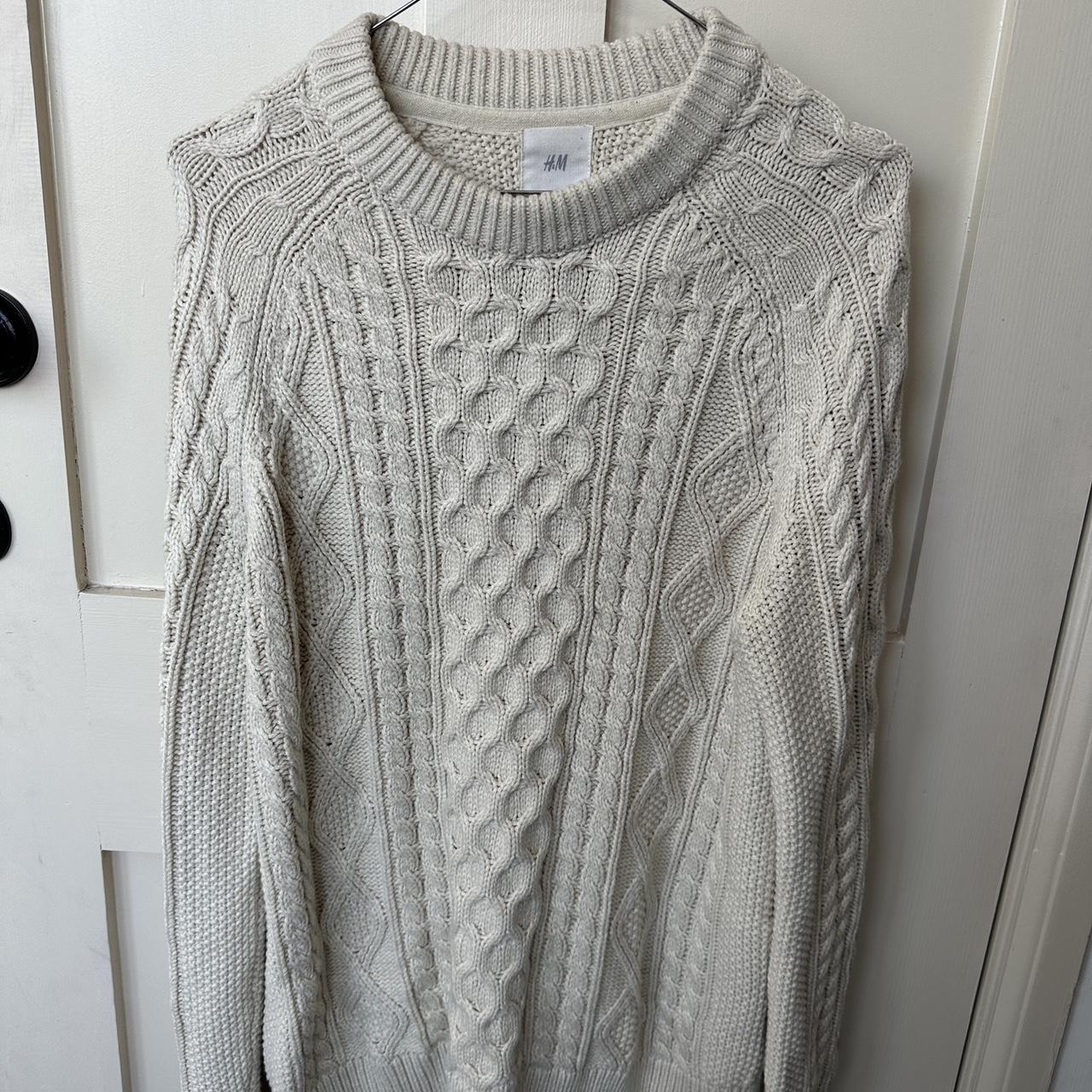 H&M Men's Cream Jumper | Depop