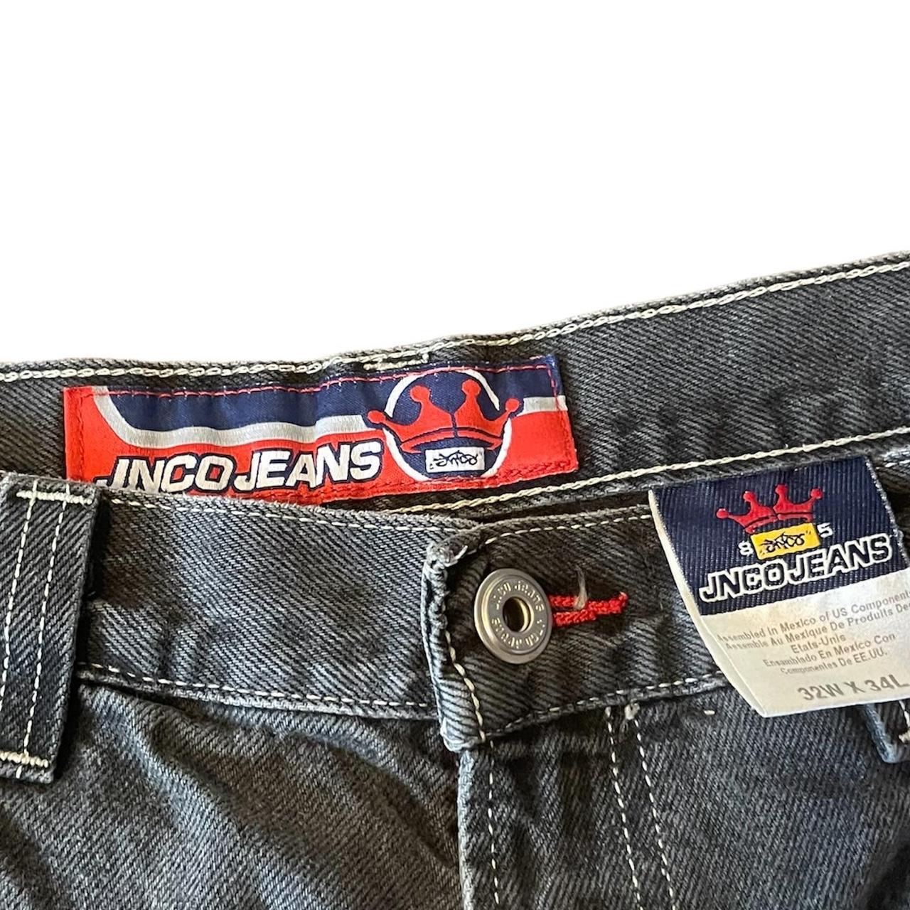 vintage jnco jeans. embroidered blue dragon on back... - Depop