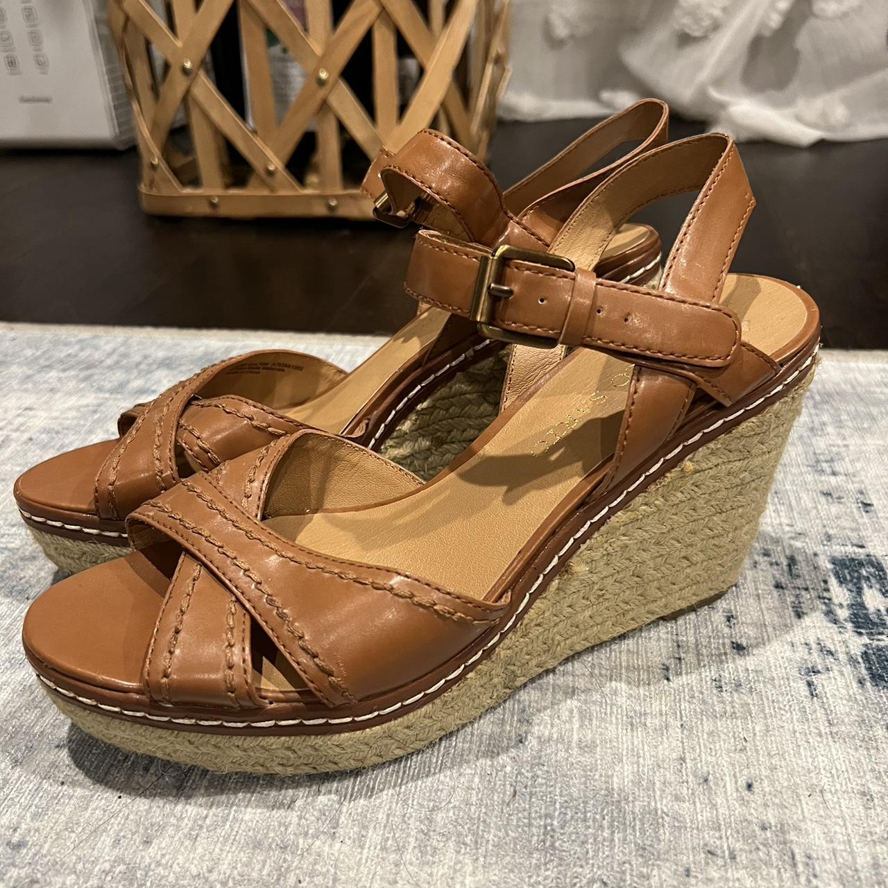 FRANCO SARTO Sandals Women's 5.5 Brown Quello Gladiator Shoe Leather Ankle  Strap | eBay