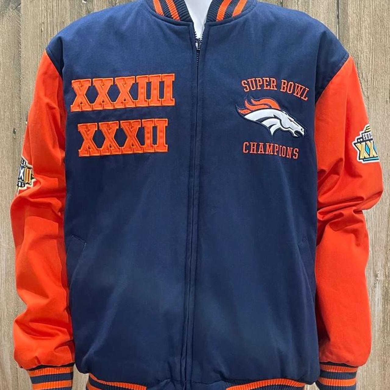 Denver Broncos Super Bowl Champions Orange Varsity Jacket