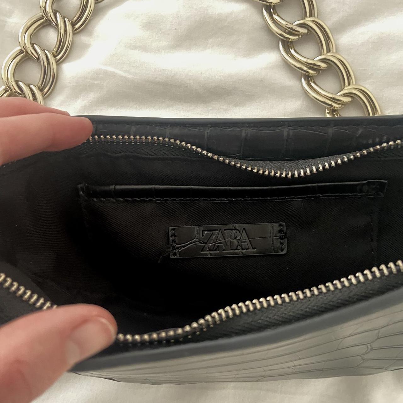 ZARA SHOULDER BAG Black shoulder bag with... Depop