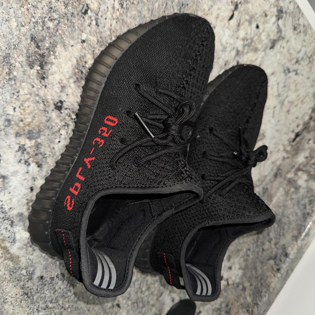 350 yeezy black and red