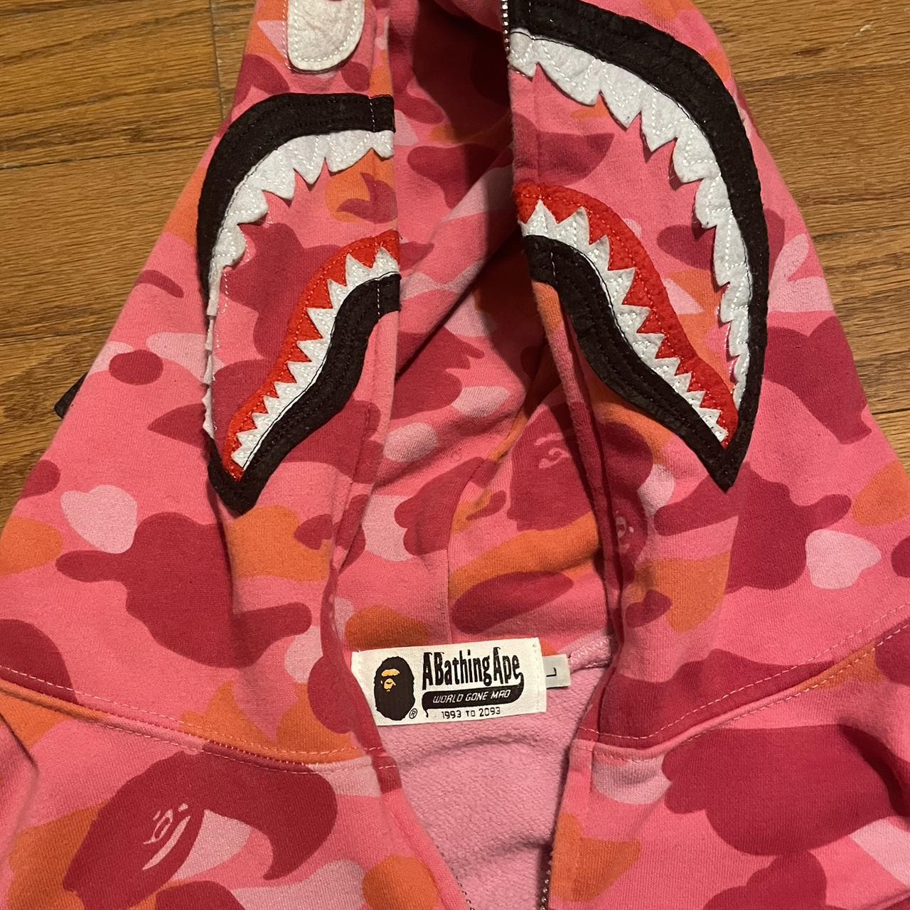 Pink WGM 'World Gone Mad' Bape Hoodie Worn Depop