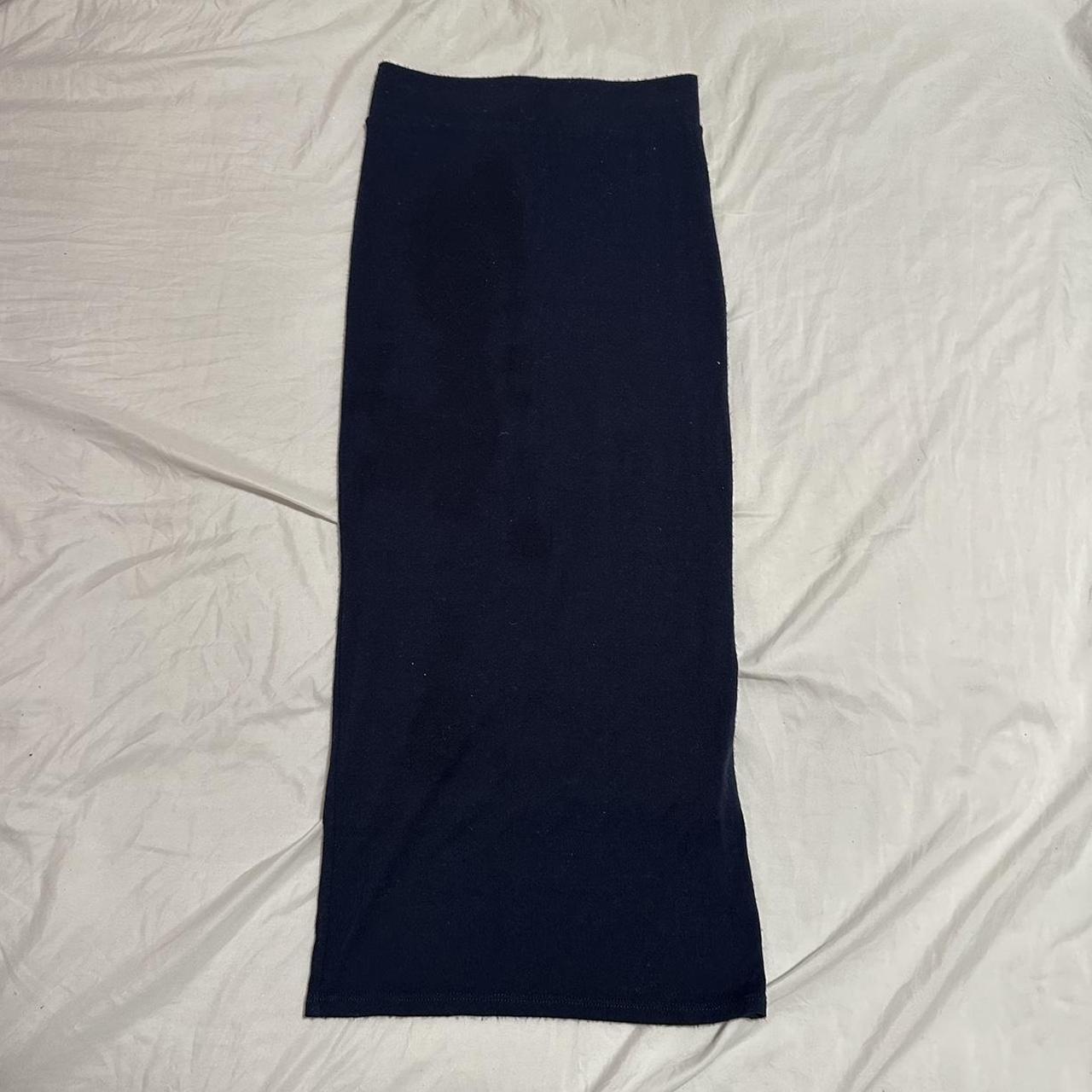 navy naked wardrobe pencil skirt unsure about size,... - Depop