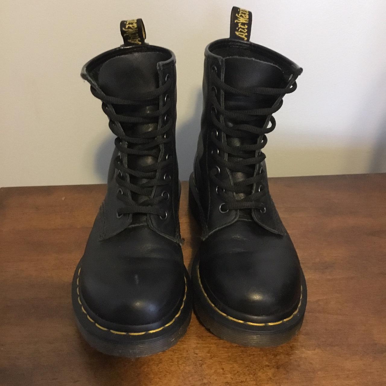 black dr. martens soft leather. gently used. tiny... Depop