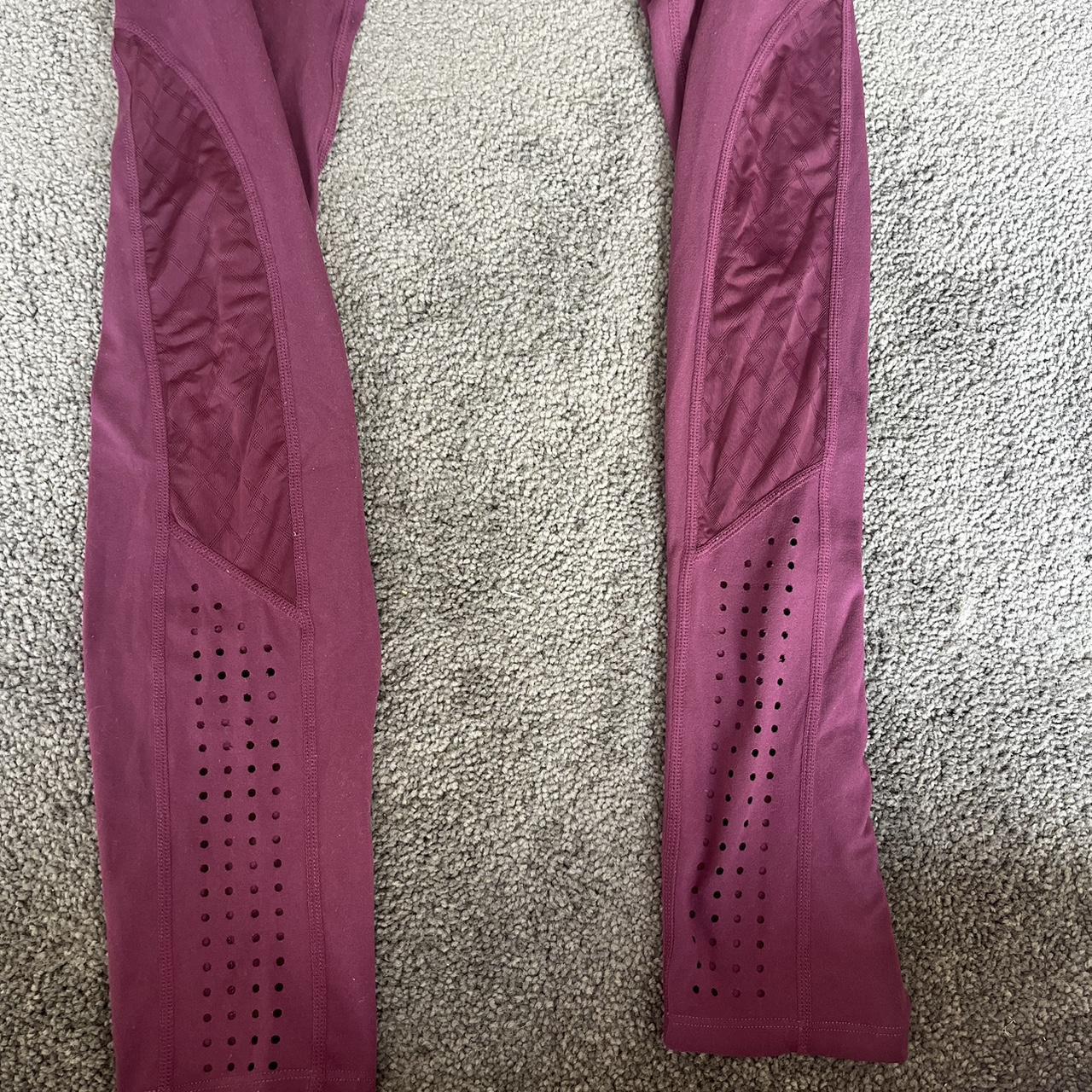 Gymshark Burgundy Full Length Leggings 🦋 Size Large... - Depop