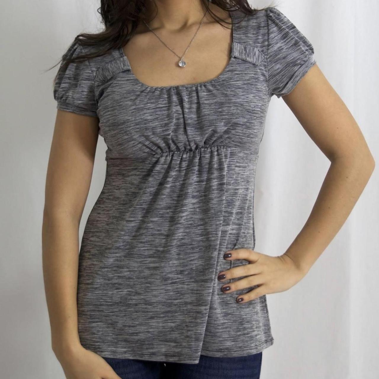 Dressy gray blouse sale