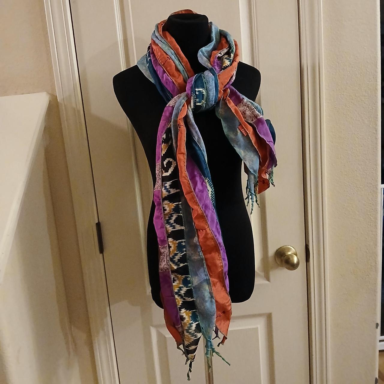 Women's Scarf - Multi – Wevez patchwork multicolo… - image 2
