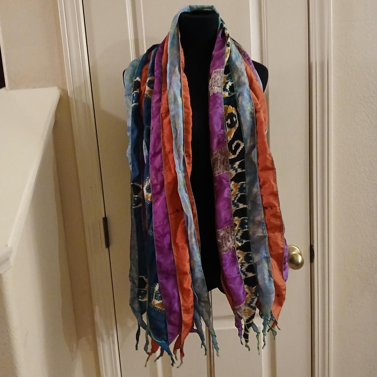 Women's Scarf - Multi – Wevez patchwork multicolo… - image 4